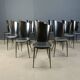 Post modern wooden dining chairs, 1980s - set of 10