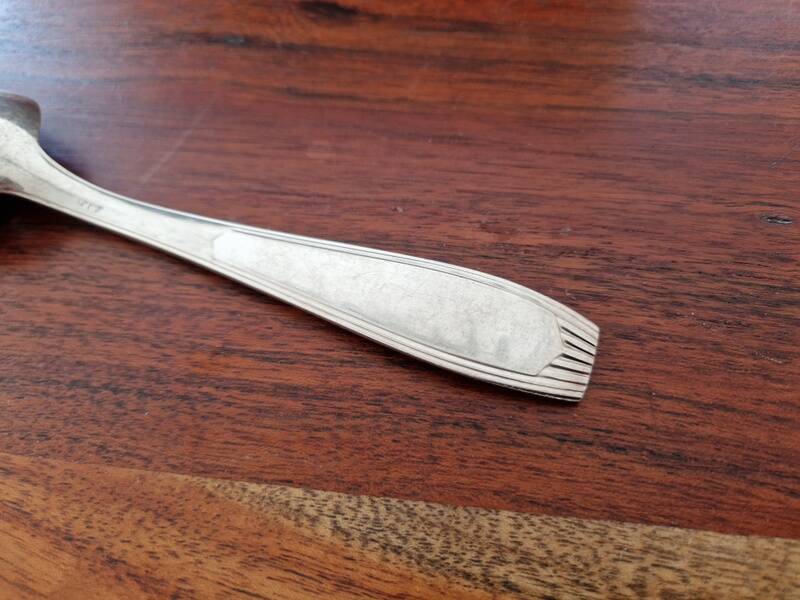 Christofle - Cirta model table spoon in Art Deco silver-plated metal