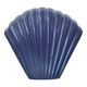 Blue ceramic shell vase