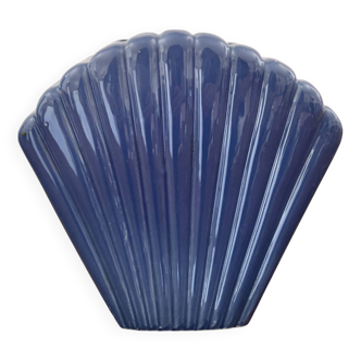 Vase coquillage en céramique bleue