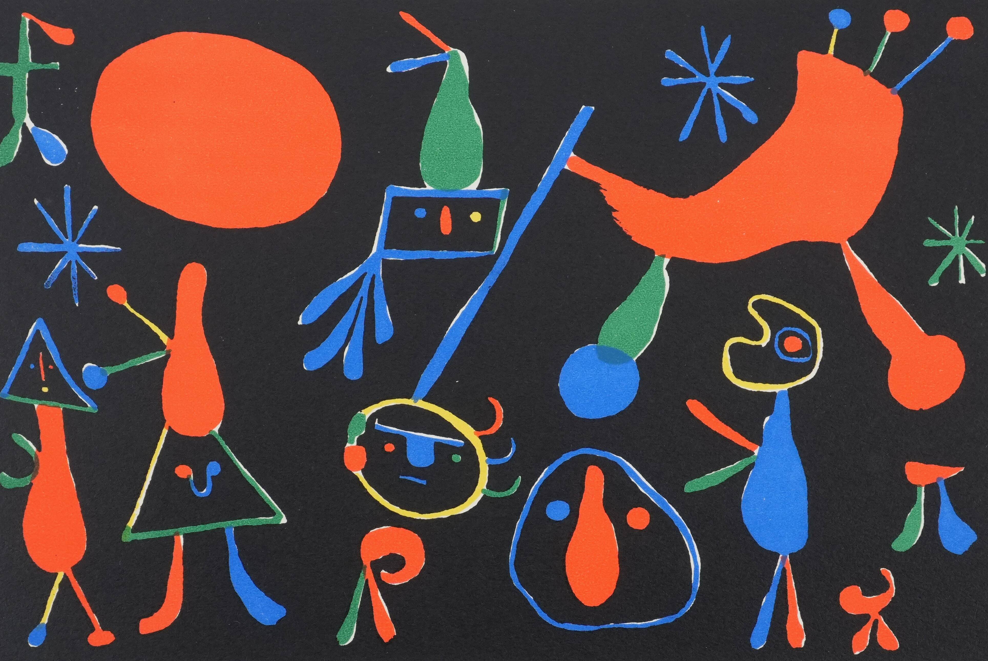 Joan Miro: Characters in the Stars, lithograph