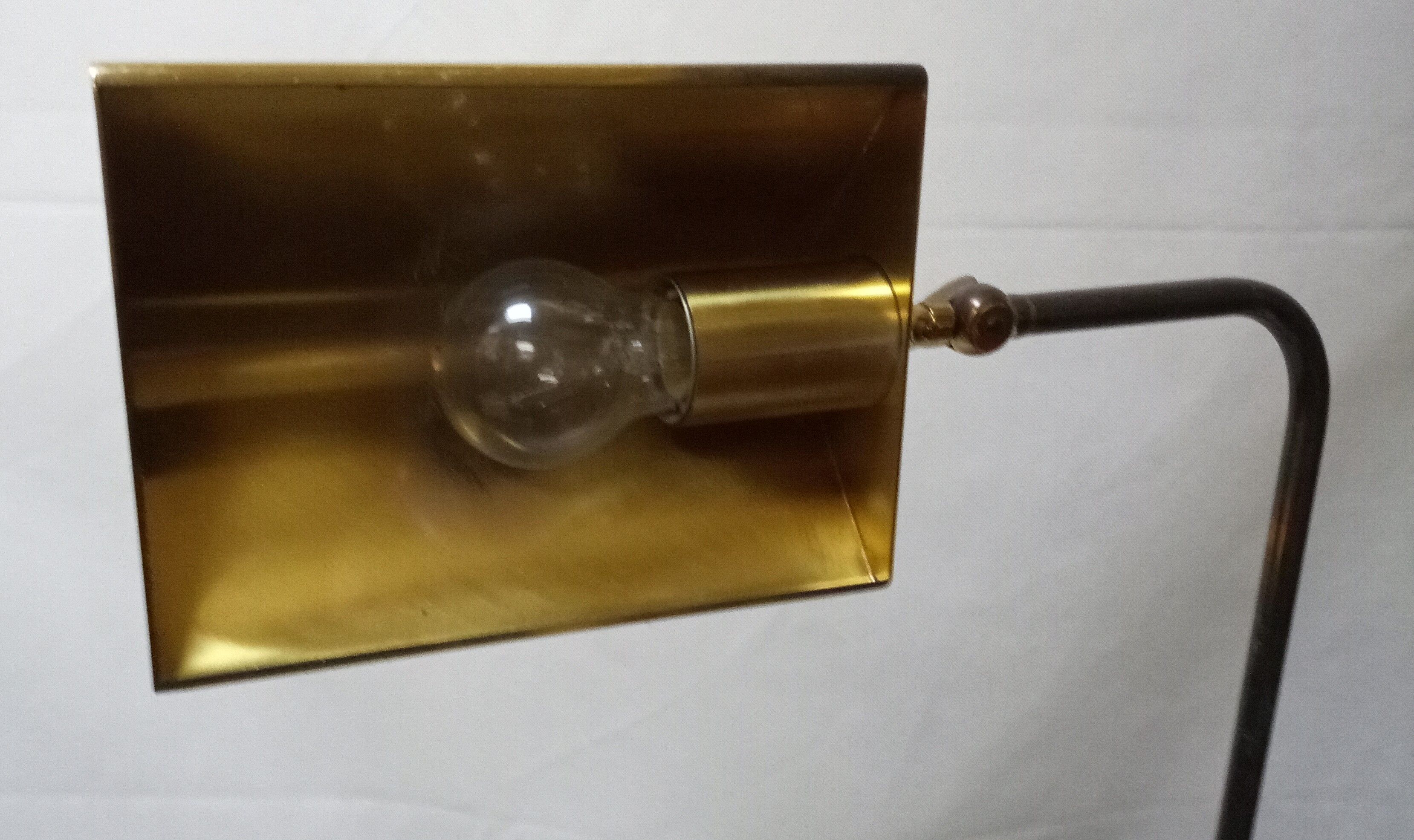 adjustable brass floor lamp by Florian Schulz for Interline, germany 70s