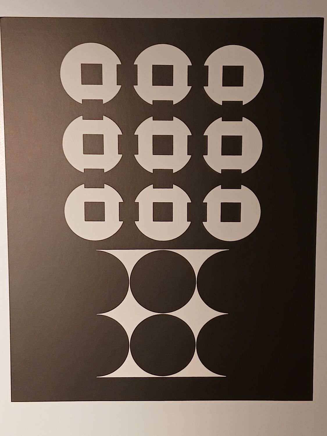 Screen print by Victor Vasarely - "Corpuscular" - Art & Science / Structure