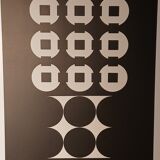 Screen print by Victor Vasarely - "Corpuscular" - Art & Science / Structure