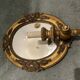 Italian gold gilded wooden mirror sconce, 1950s