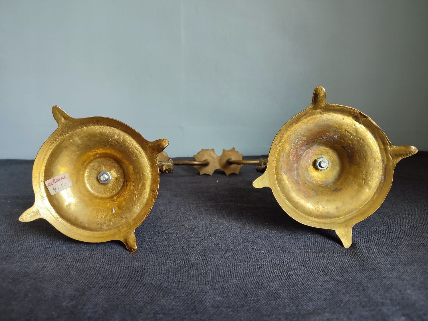 Set of two vintage jumper candlesticks