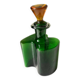 Holmegaard Dark Green Vintage with orange cap Decanter Danish