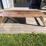 XXL coffee table in recycled wood - Industrial Style &