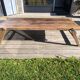 XXL coffee table made of recycled wood