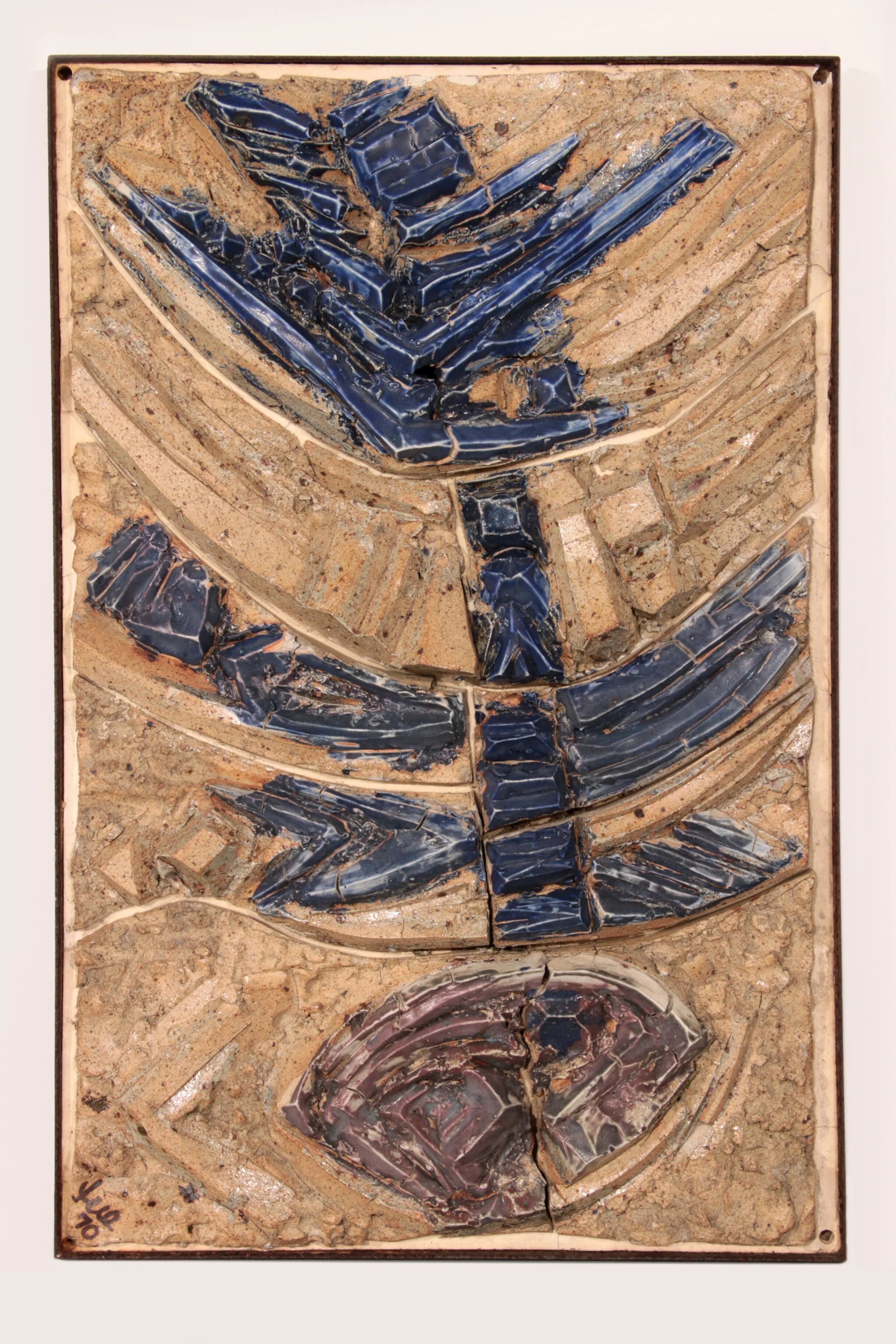 Very rare and large wall tile from Tue Poulsen 1970