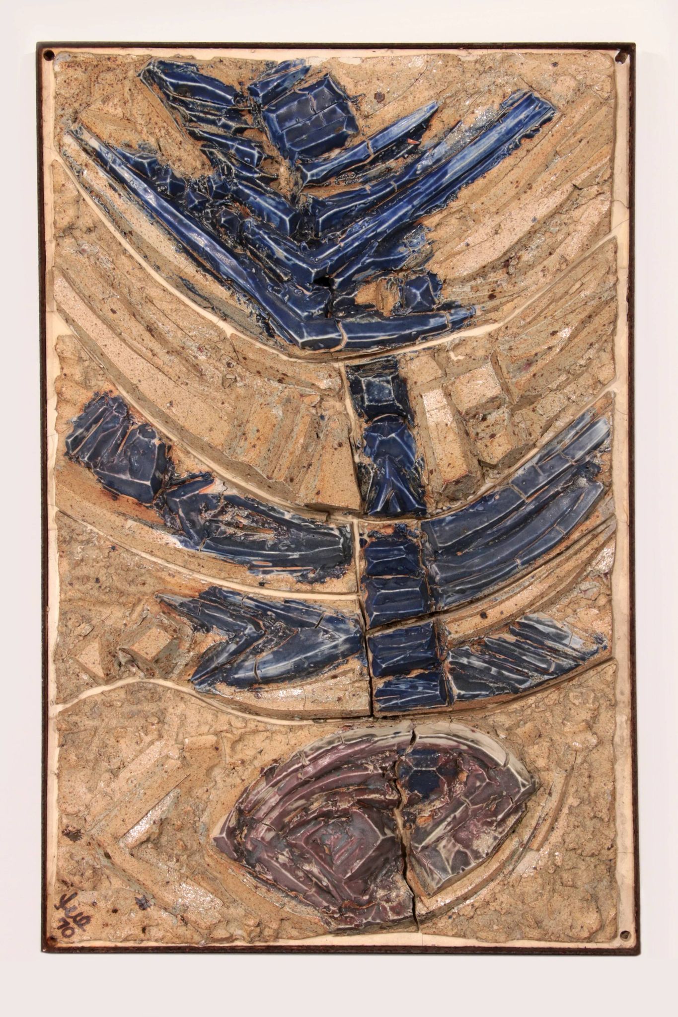 Very rare and large wall tile from Tue Poulsen 1970