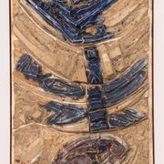 Very rare and large wall tile from Tue Poulsen 1970