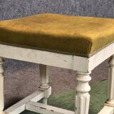 Pair of Louis Philippe stools painted white, late 19th century