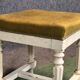 Paire de tabourets Louis Philippe peints en blanc, fin XIXème