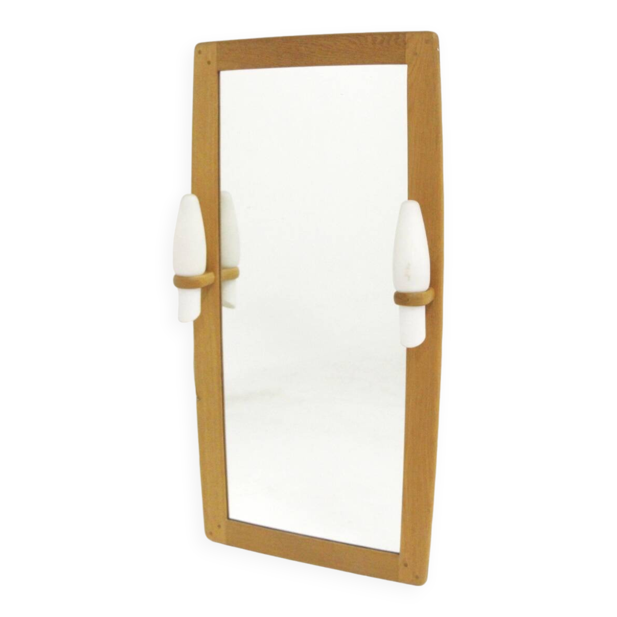 Miroir scandinave en chêne, Suède 1960