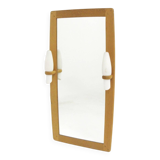 Miroir scandinave en chêne, Suède 1960
