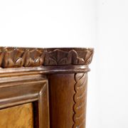 Buffet, cabinet Art Déco vintage italien en noyer foncé