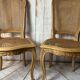Set of 3 antique caned chairs – Louis XV style