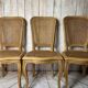 Set of 3 antique caned chairs – Louis XV style