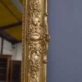 Important gilded wooden mirror, Restoration style – 19th century