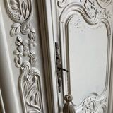 2 cabinet doors in oak period 19th century.