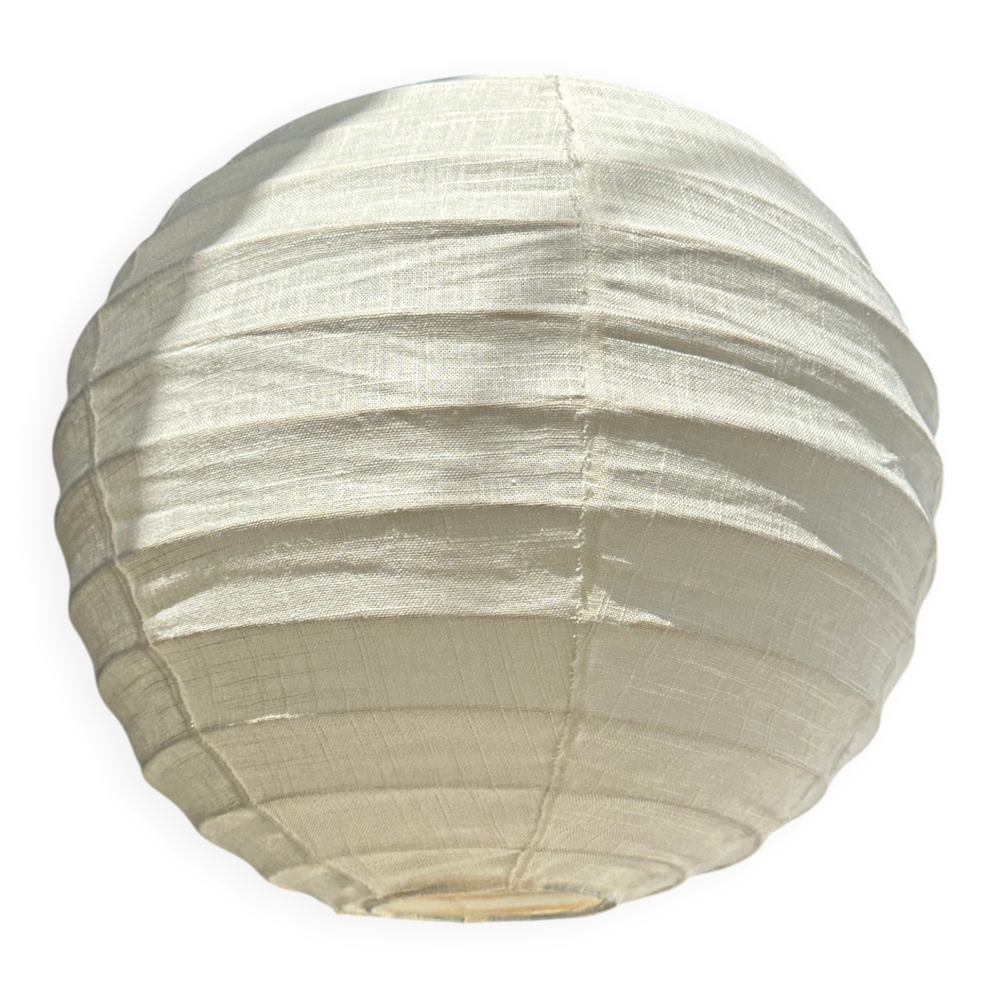 Average suspension in rattan and natural linen, Japanese-style, round D:40.