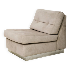 Chauffeuse grise, Jacques Charpentier, Roche Bobois, années 1970