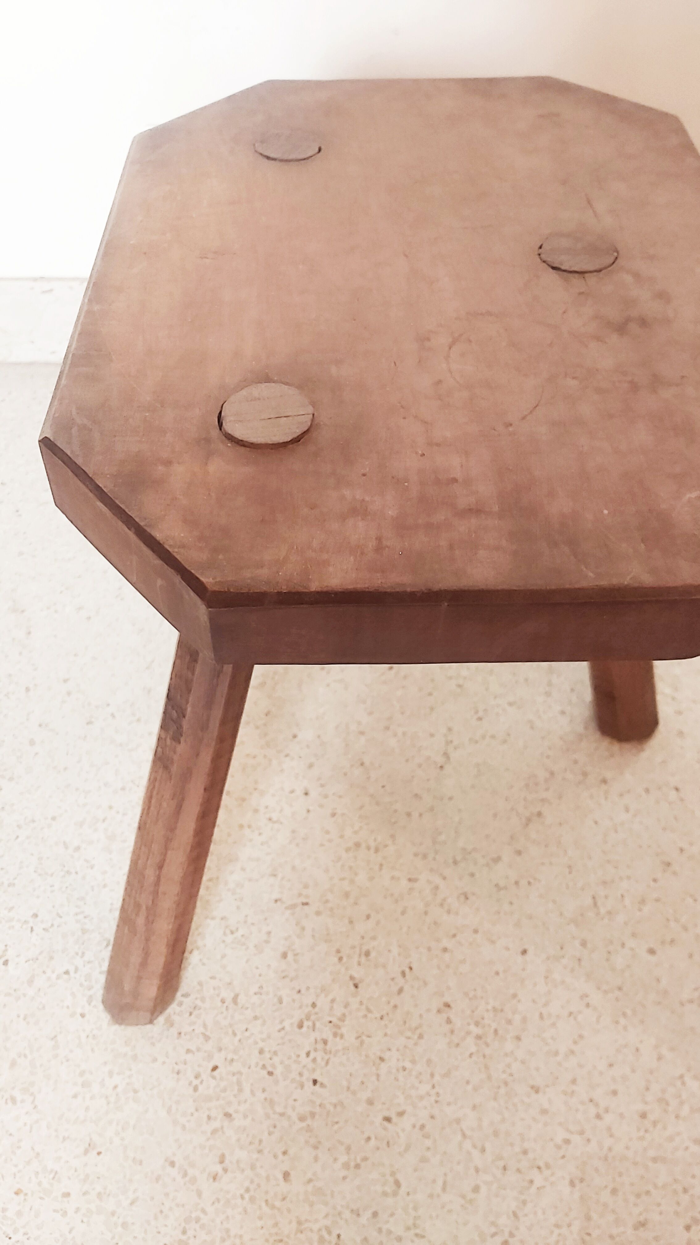 Brutalist tripod stool