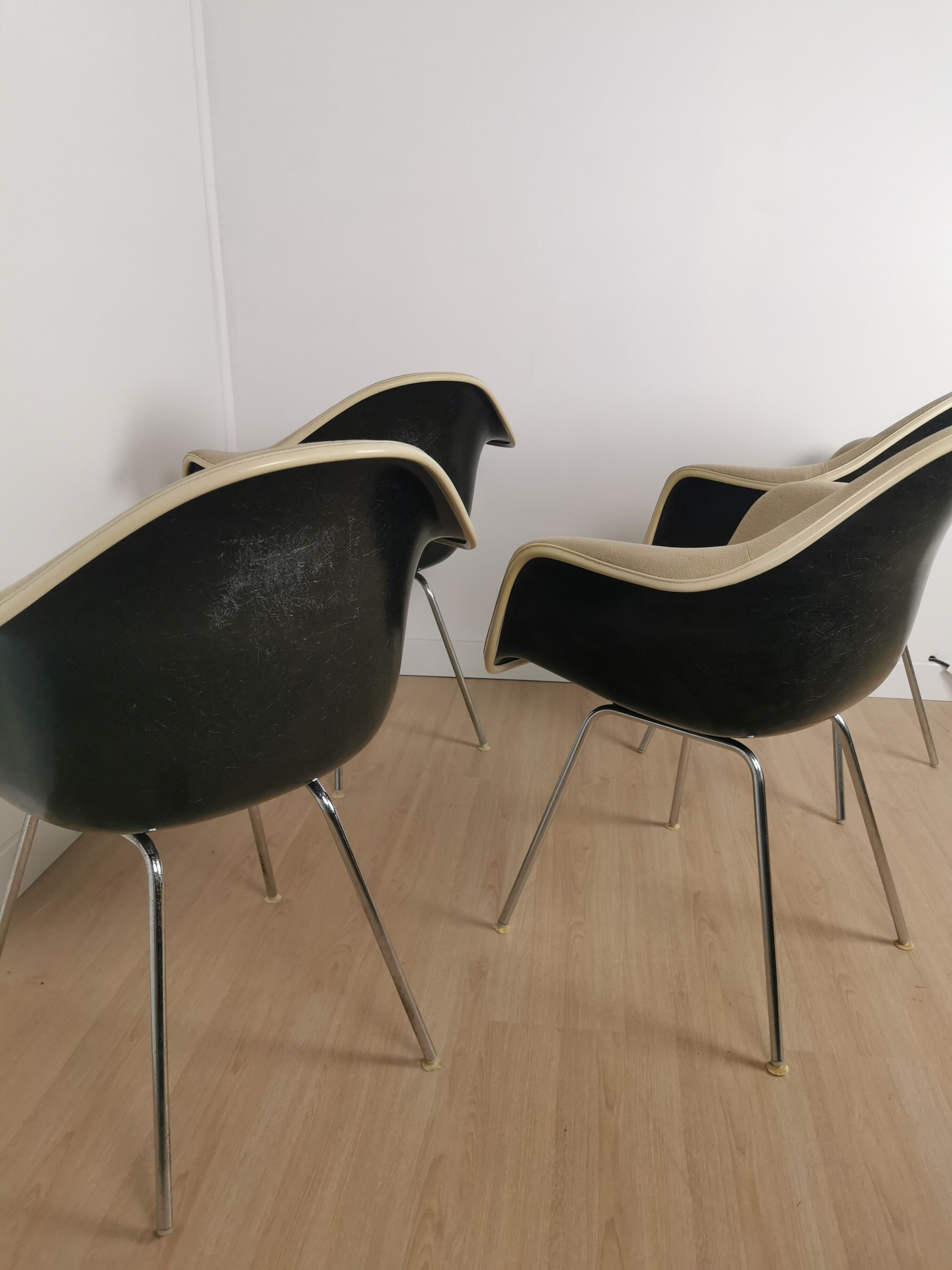 Charles Eames DAX armchairs set for Herman Miller