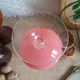 Pink opaline soliflore vase and vintage transparent foot