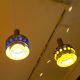 Paire de suspensions Space age vers 1970 en Metal Chrome