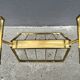 50s brass magazine rack, vintage design magazine rack