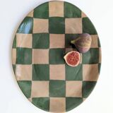 Oval stoneware dish