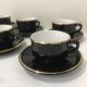 Tasses bistrot noir/or