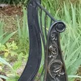 Bench, cast iron daybed, late 19th - early 20th century