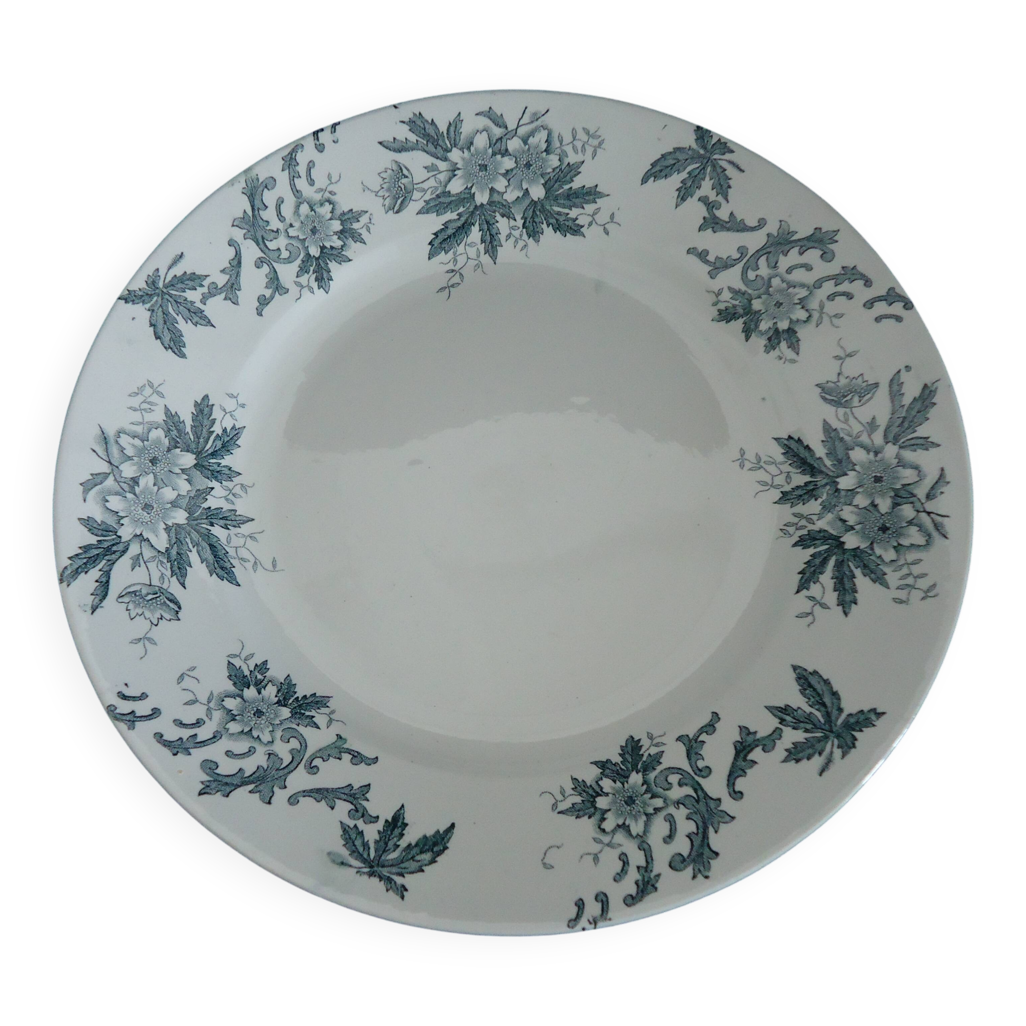 Serving dish in iron earth, saint amand société l’amandinoise, anémone