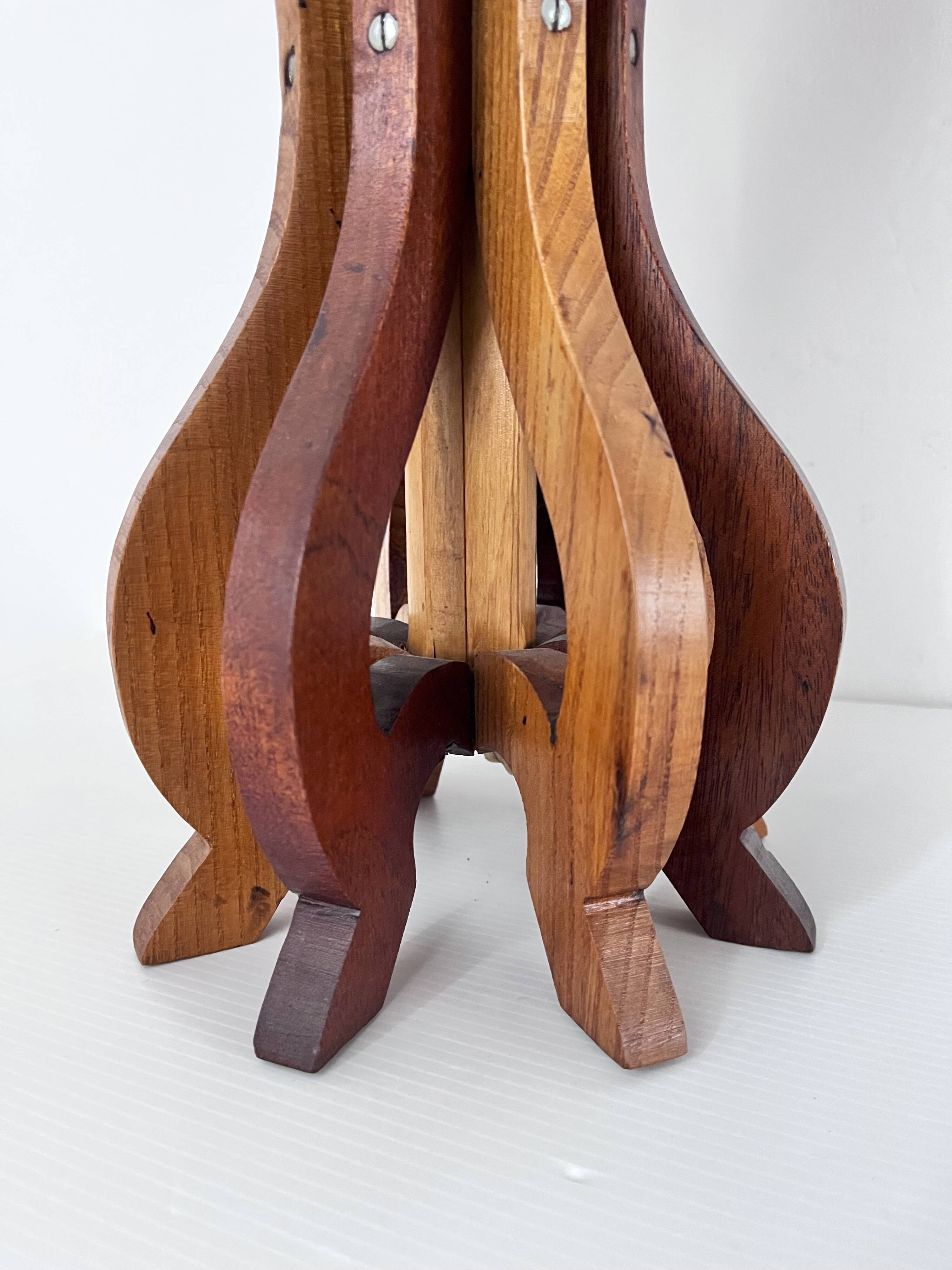 Unique wooden lamp from the 60s