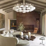 Impressive cloud chandelier mid-century modern of Volksgarten Milchhalle Vienna