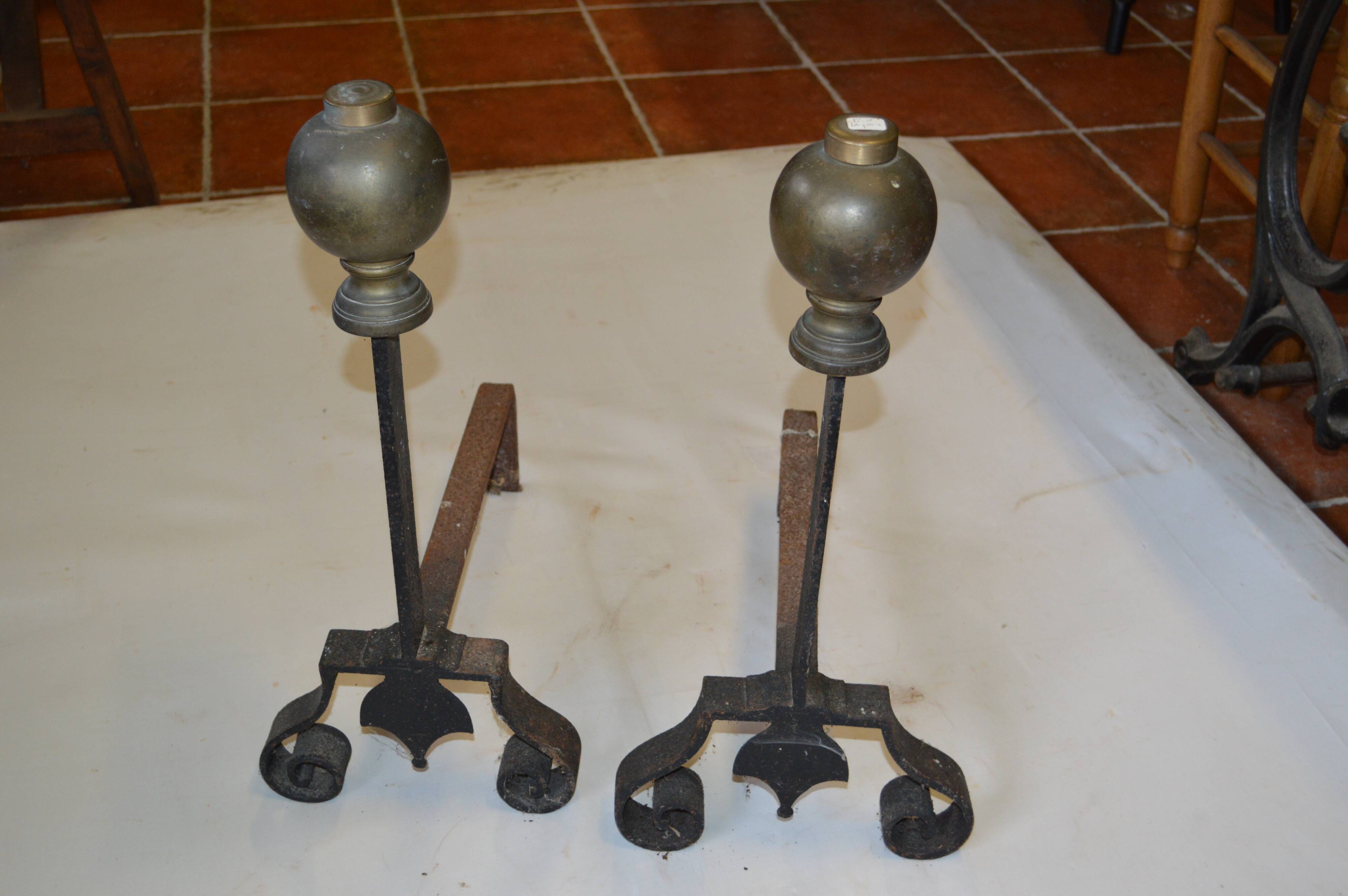 Wrought iron and brass channels