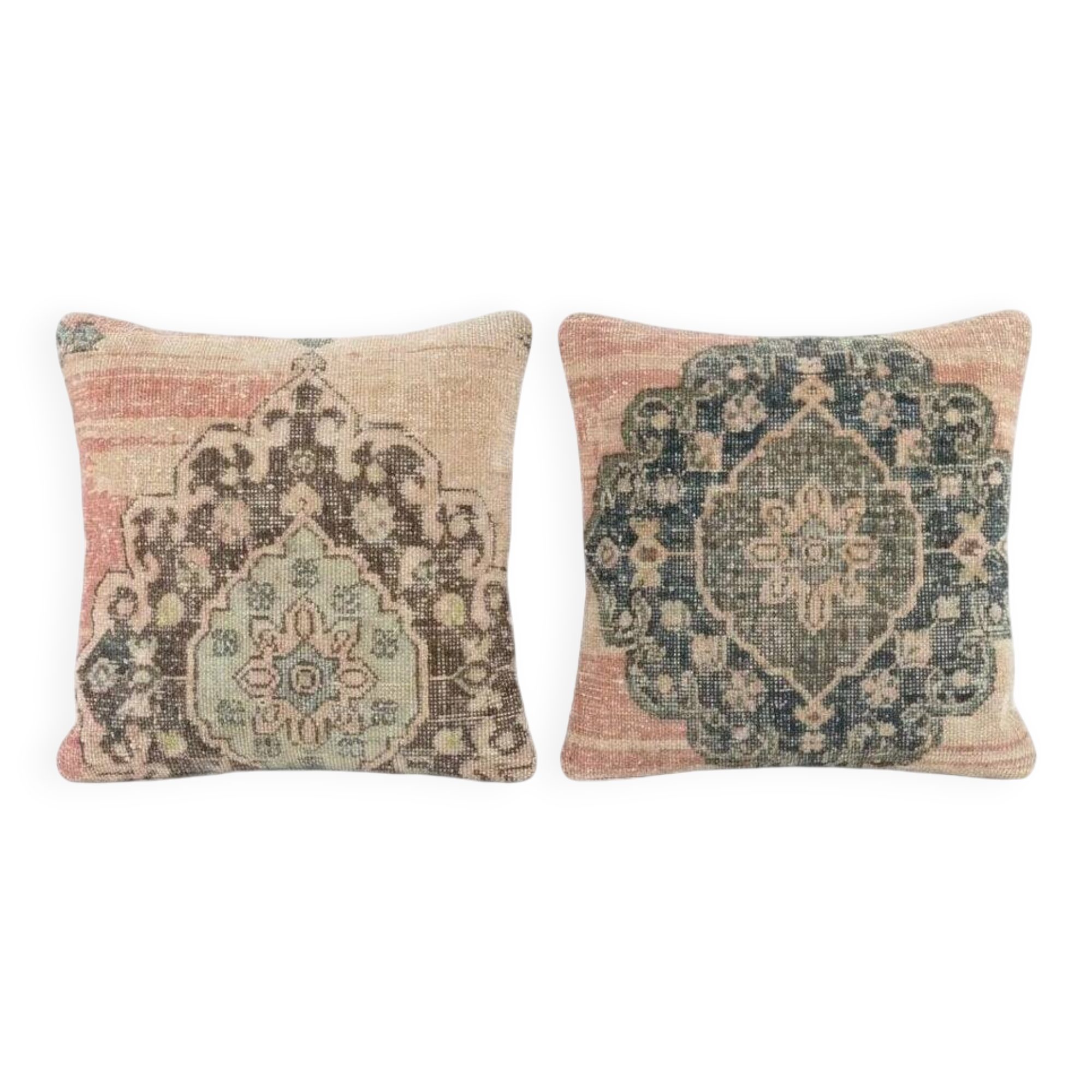 Set of 2 vintage Turkish cushion covers 51x51 cm
