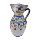 Decorated earthenware pitcher