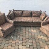 3-seater sofa and 2 armchairs set Maison Jansen 1960