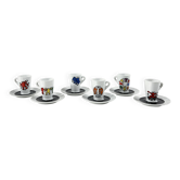 Set of 6 Espresso Cups by Keith Haring for Tognana, 1990