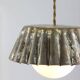 Vintage metal and opaline flower pendant lamp