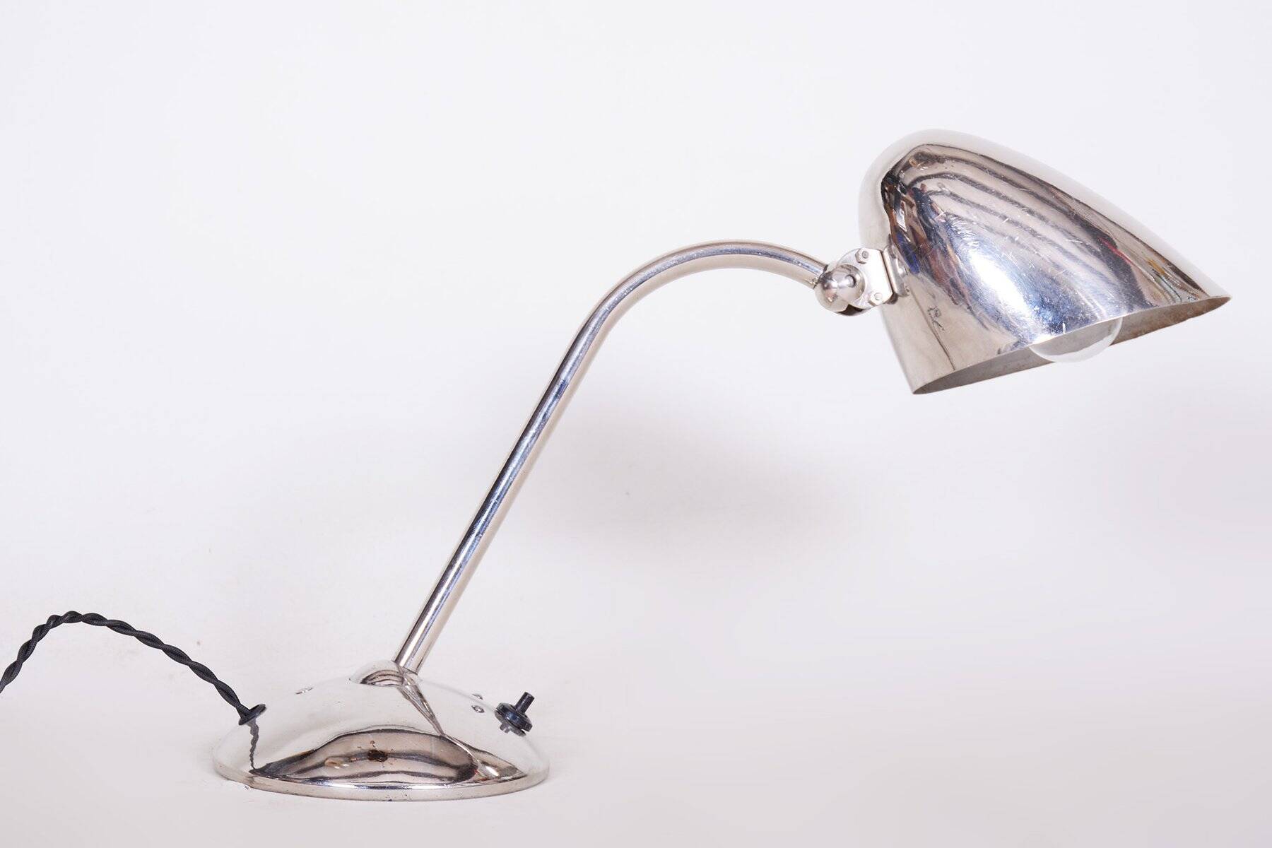 Art Deco Table Lamps in Chrome & Aluminium attributed to Franta Anyz for Napako, Czech, 1930s, Set of 2