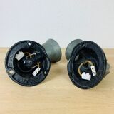 Pair of industrial metal spot wall lights in loft style.