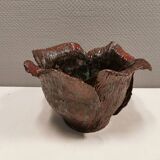 Bowl in ceramic, in beautiful colours, Danish and from Sloth art pottery 1978 (signed)