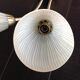 Double fire wall lamp in brass and glass cornet years 50/60