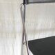Modernist design chair chrome metal and black leather - 70s