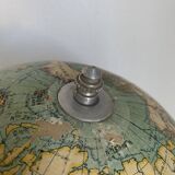 Taride Vintage Aluminum Globe 1940 World Map - 37 cm